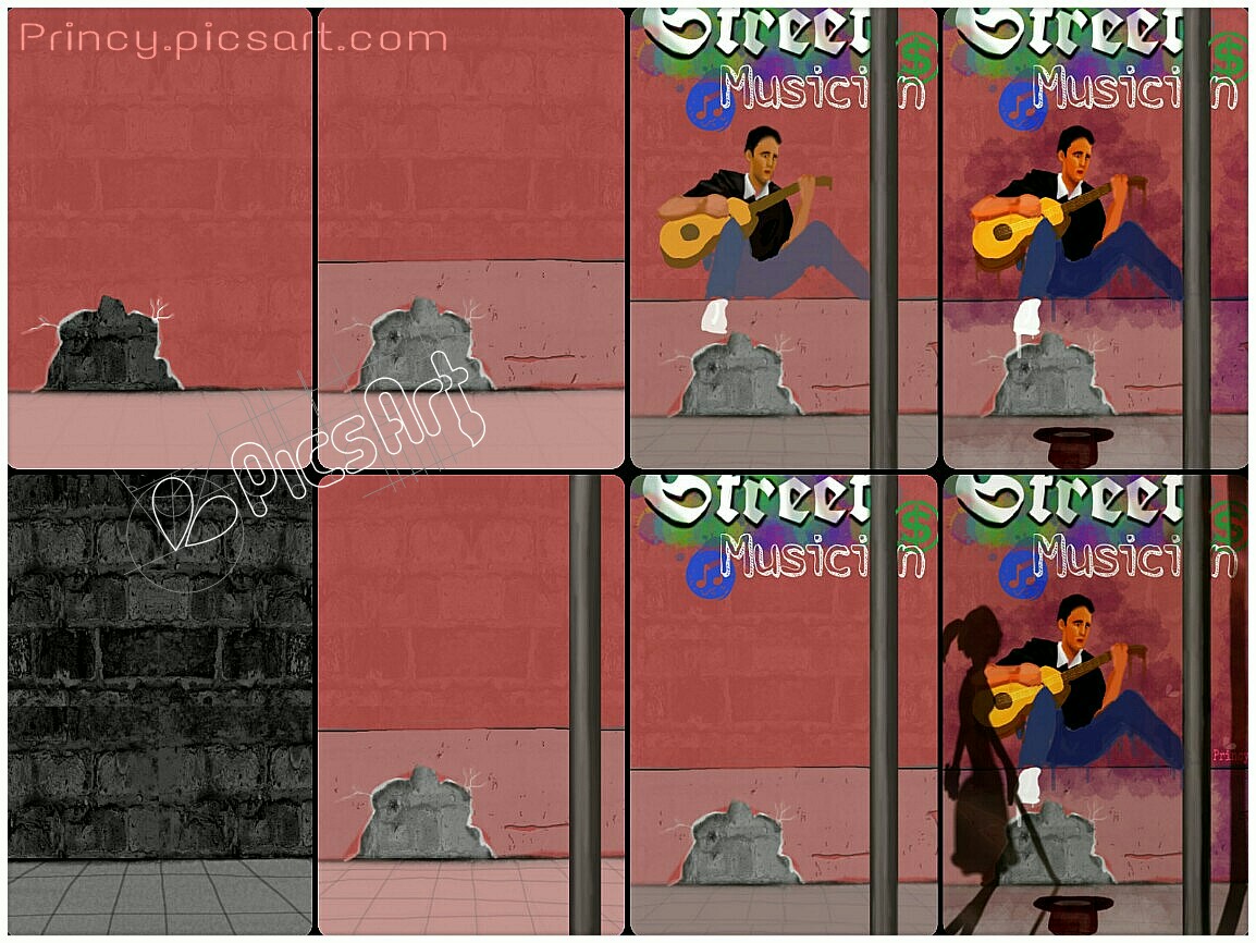 step by step Street Musician drawing