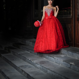 love photography red gown wedding