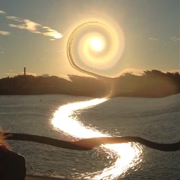 wapstretch sun water sunset swirl
