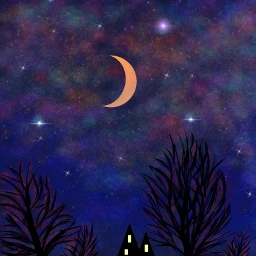 dcnightsky art moon drawing sky